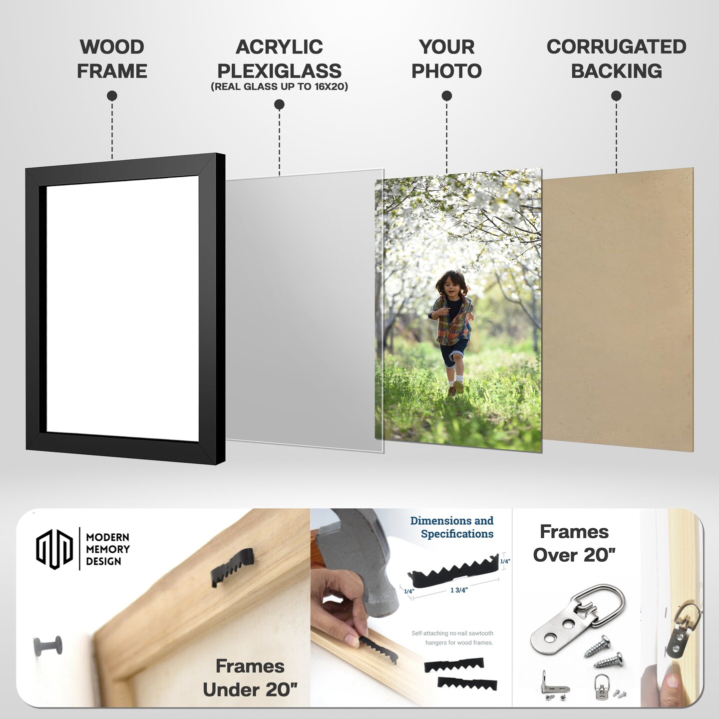 20&#x202F;&#xD7;&#x202F;24&#x202F;in Black Picture Frame for Paintby Numbers 50x60 cm Art