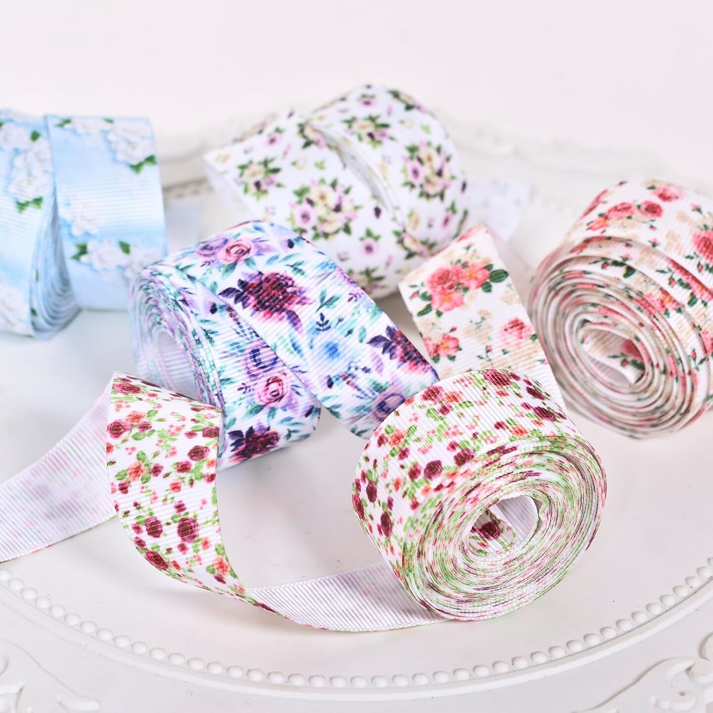 6x5 Yard Double Face Satin Ribbon Set - 7/8 Inch Pastel Colors For Crafts & Gift Wrapping