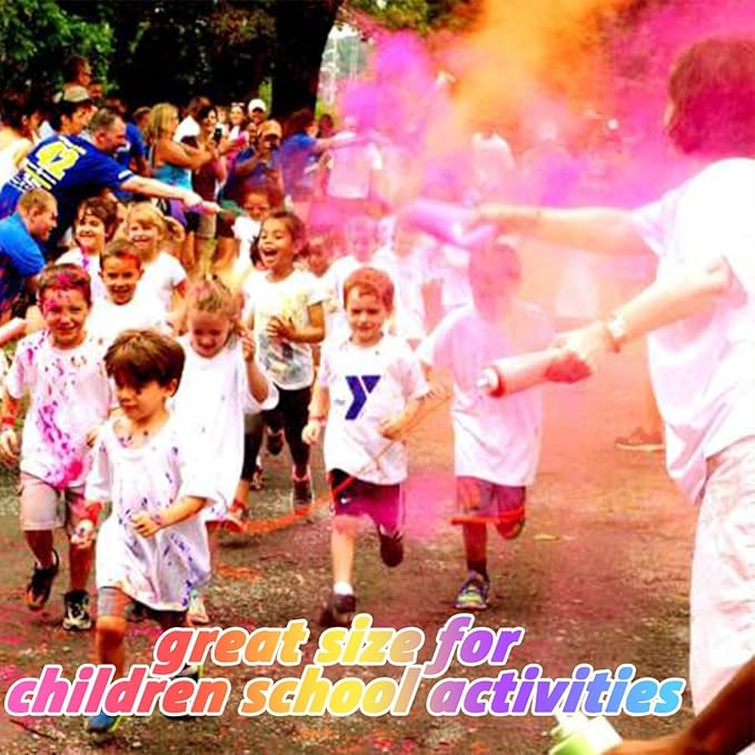 Holi Powder Color Run Powder 12 Pack 2.8oz/80g Each Natural Assorted Color Rangoli Powder Bulk, Washable Chalk Powder Paint for Color War, Rangoli, Fun Run, Party &#x26; Festival