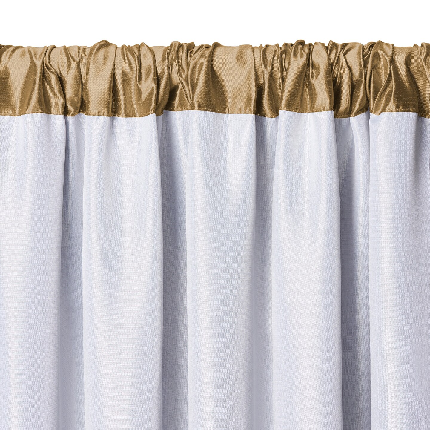 Threadmade Home Versailles Faux Silk Blackout Window Curtain, Gold - 52"W x 108"L