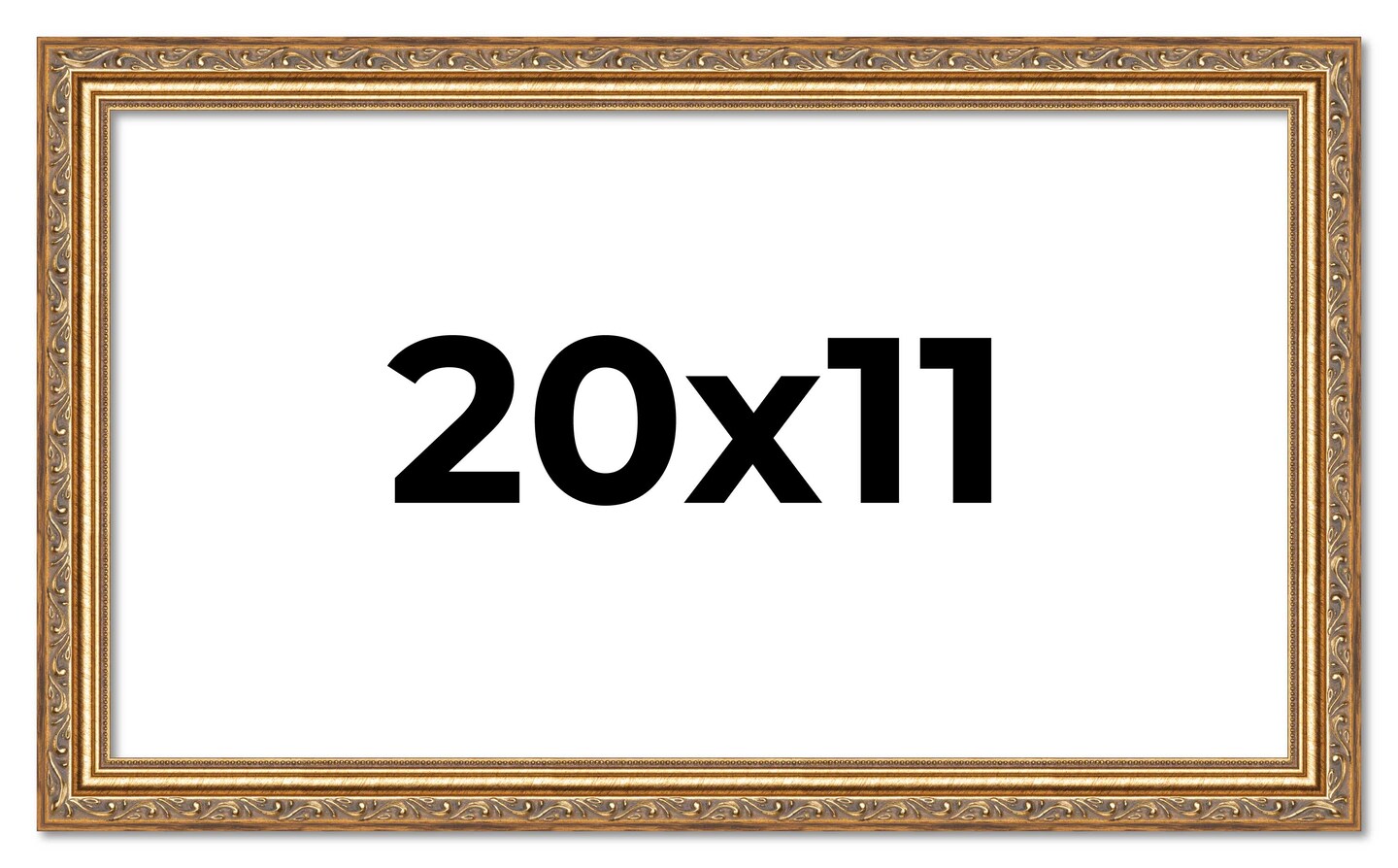 20x11 Solid Wood Antique Picture Frame with UV-Resistant Acrylic & Acid ...