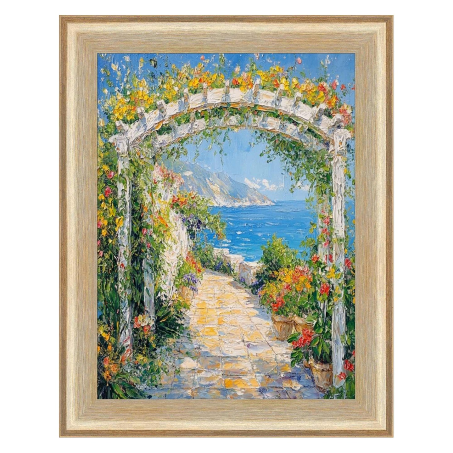 Gold Brushed Modern  Contemporary  Scoop Picture Frame 30x40 frame