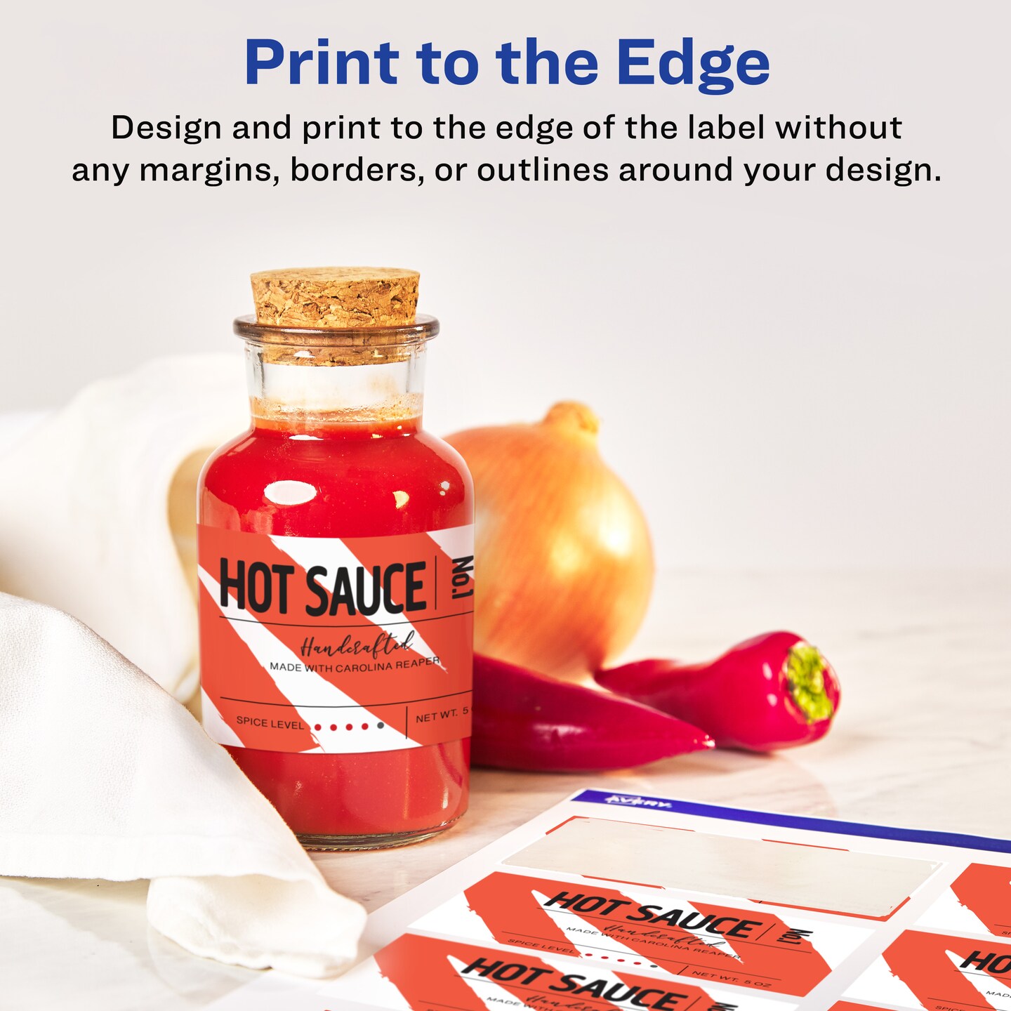 Avery Waterproof Rectangle Labels with Sure Feed, Print to the Edge