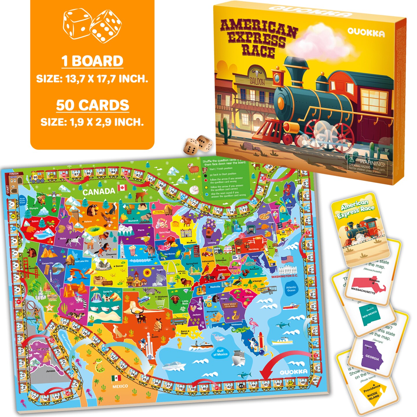 3x Set Learning Board Games for Kids | Trivia Cards