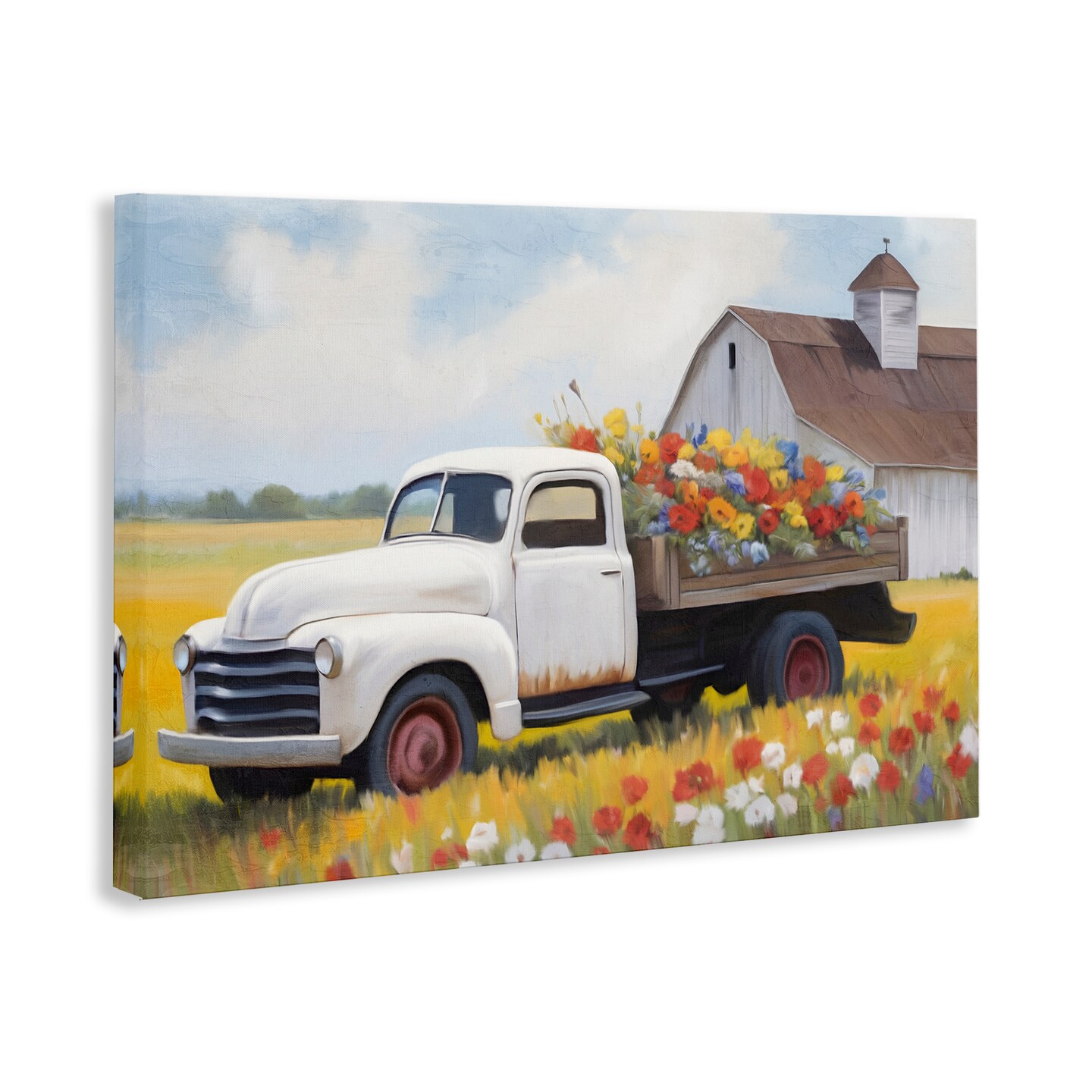 Stupell Industries Floral Truck Delivery Canvas Wall Art Design by Kim Allen