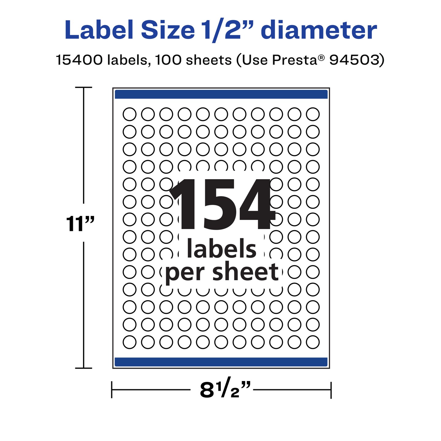 Avery Round Labels With Sure Feed - 2 Inch Diameter, 60 Glossy White Labels For Laser & Inkjet