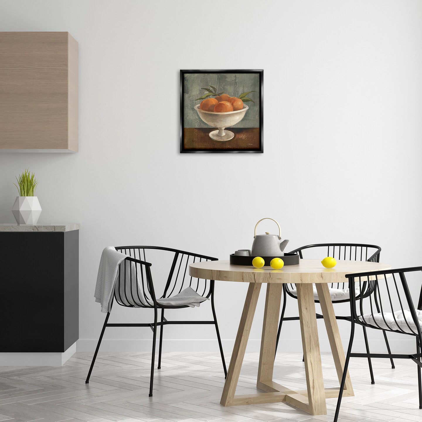 Stupell Industries Peaches Still Life Framed Floater Canvas Wall Art Design by Silvia Vassileva