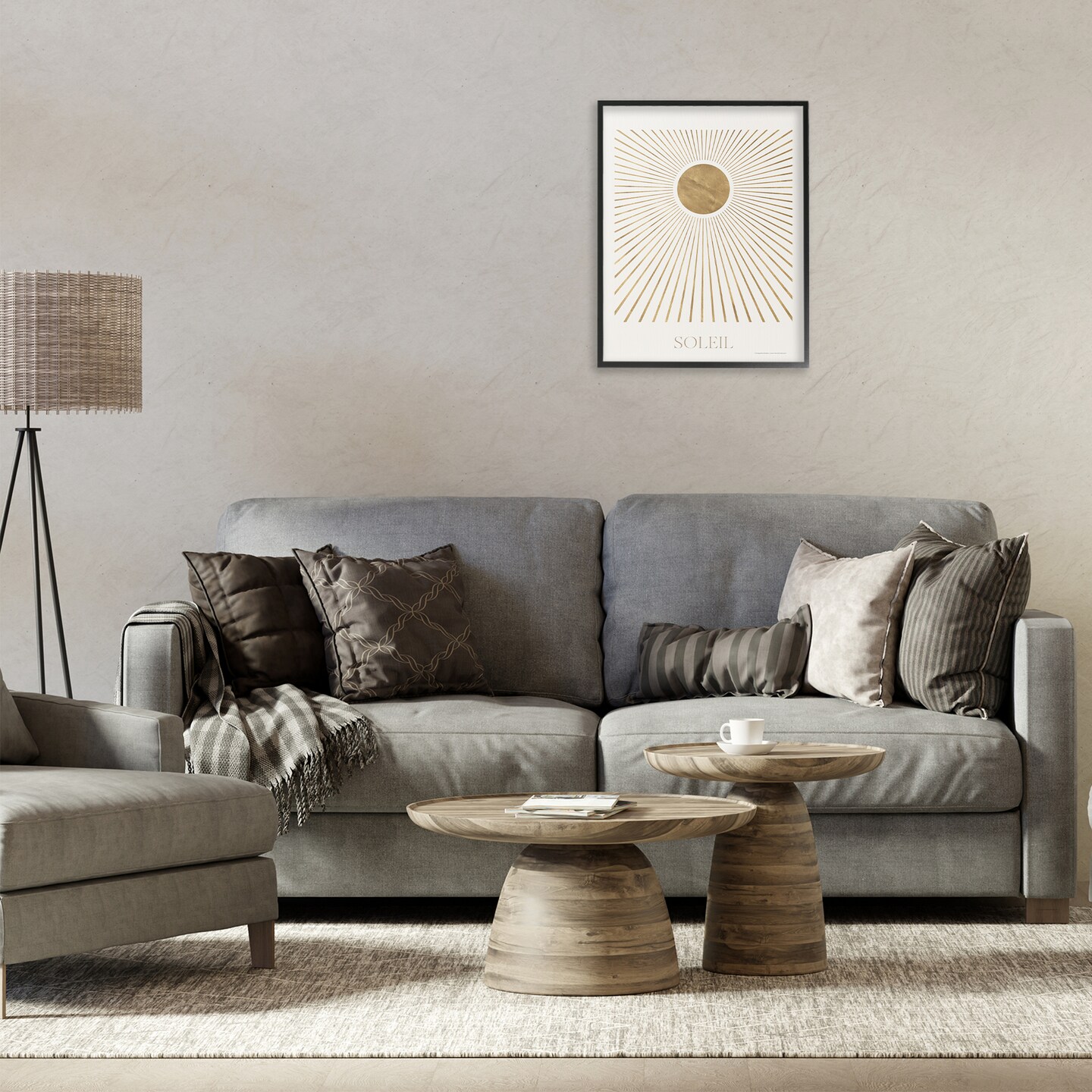 Stupell Industries Soleil Boho Sun Framed Giclee Wall Art Design by Reinders