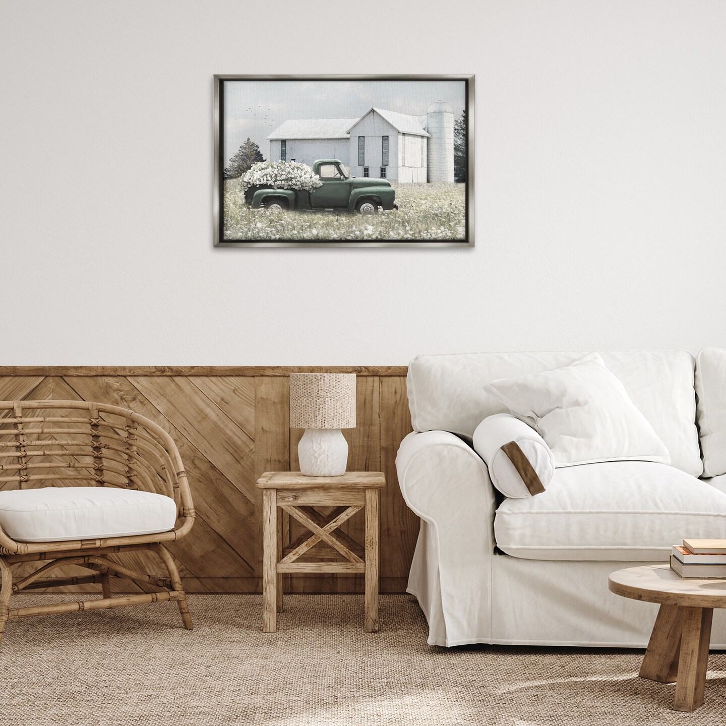 Stupell Industries Rustic Barn & Truck Framed Floater Canvas Wall Art Design by Lori Deiter