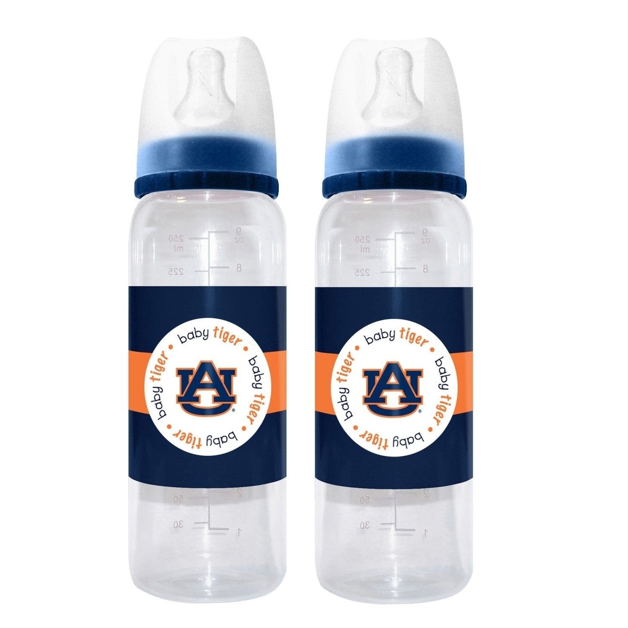 Auburn Tigers Baby Bottles 9Oz 2-Pack Bpa-Free Dishwasher Safe Infant Bottles