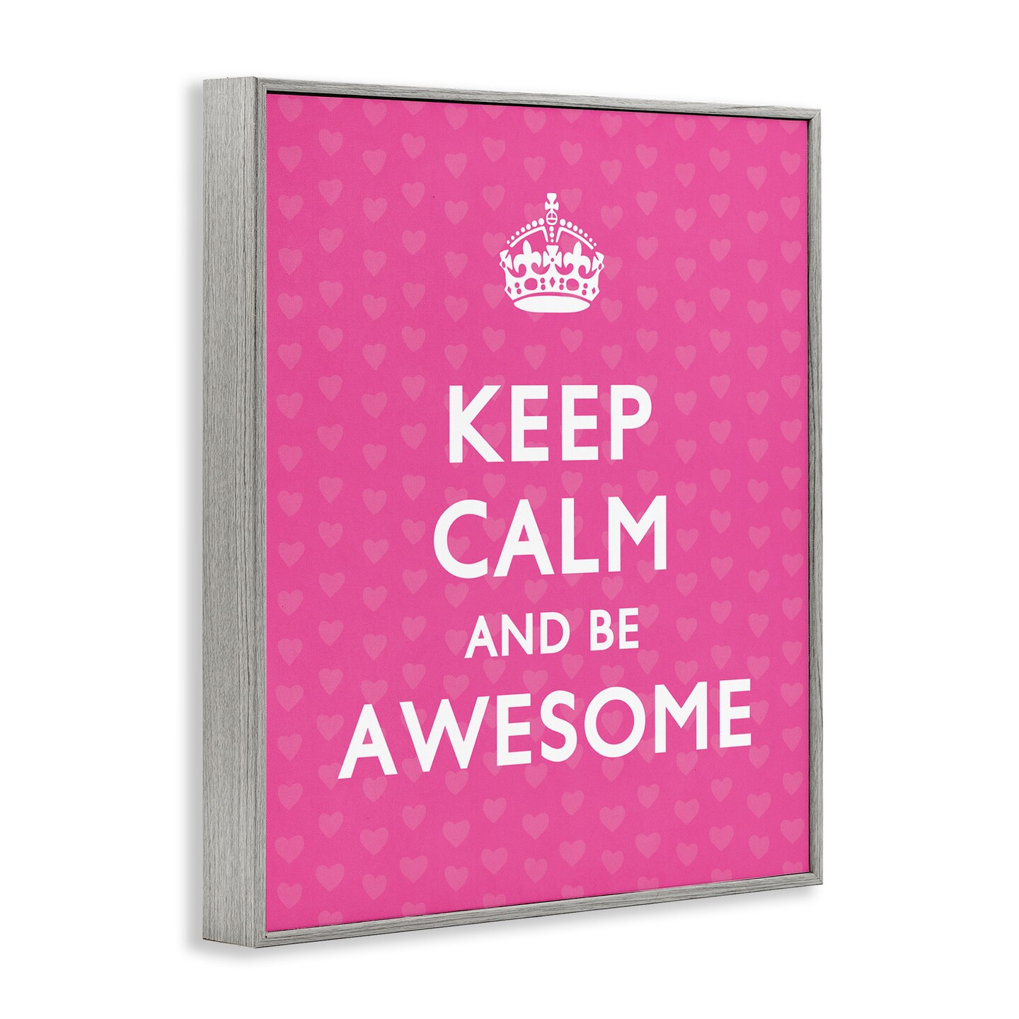 Stupell Industries Keep Calm Be Awesome Framed Giclee Wall Art Design by Nataly White
