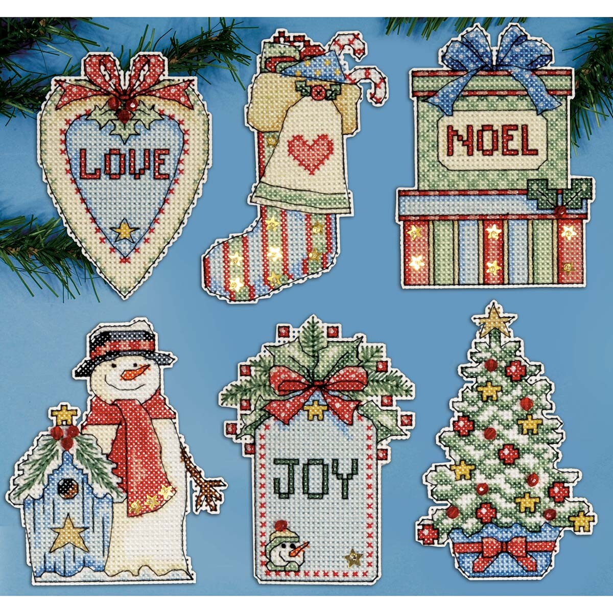 Design Works  Country Christmas Ornaments Counted Cross-Stitch Kit