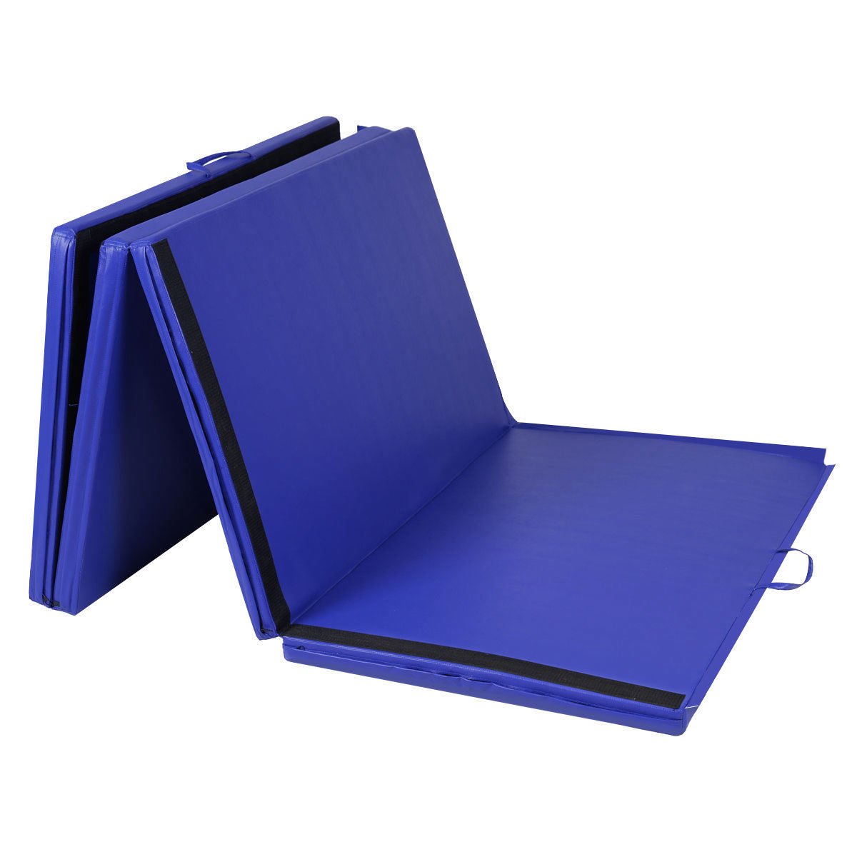 Blue 4X10x2 Folding Exercise Gym Mats Stretching Yoga Gymnastics Mat