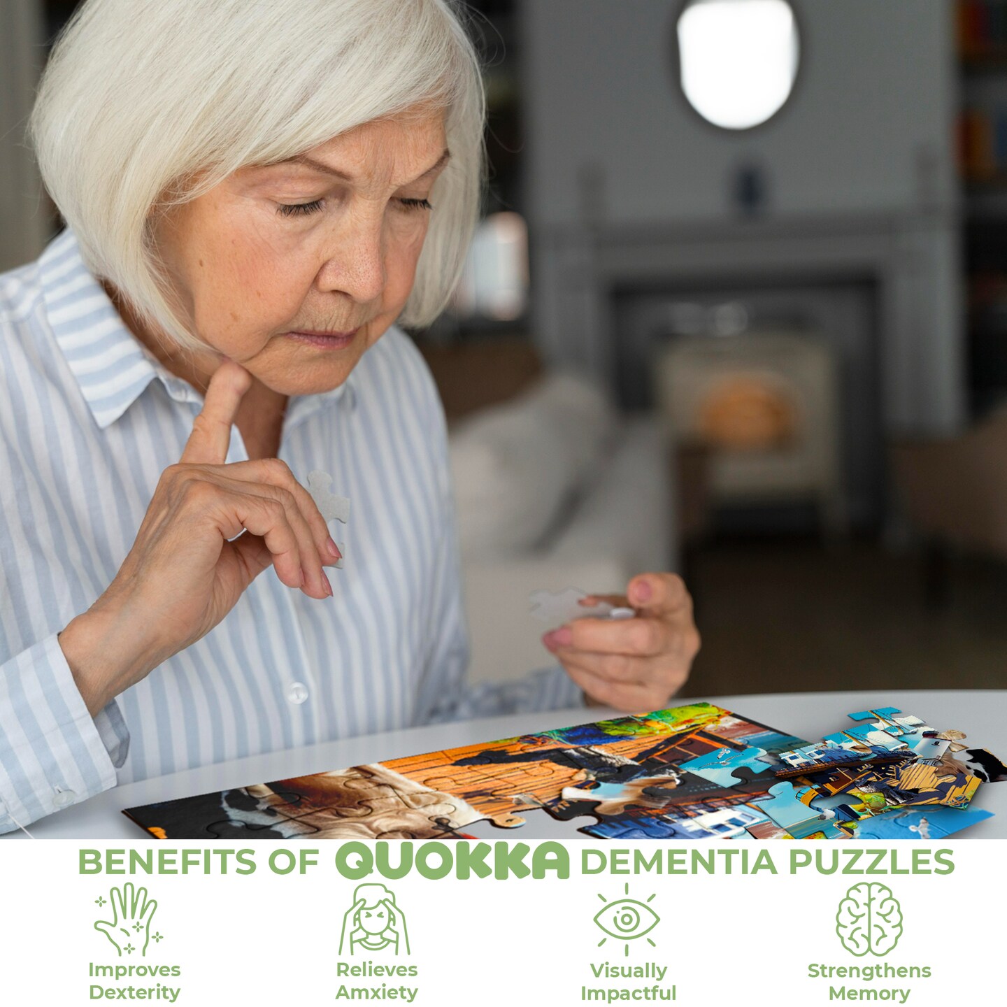 100 Pcs Dementia Puzzles for Elderly | 3 Alzheimers with Animals