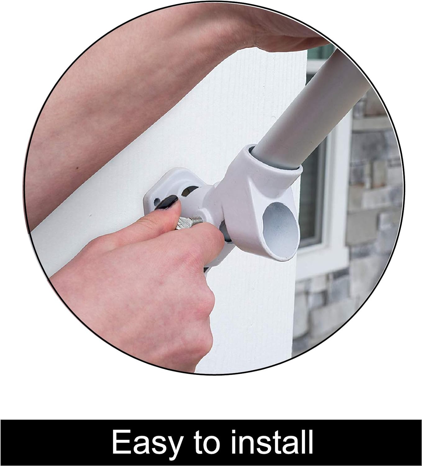 G128 Two Position Fixed Wall Mount Bracket For Flag (NO Flagpole, NO Flag included)