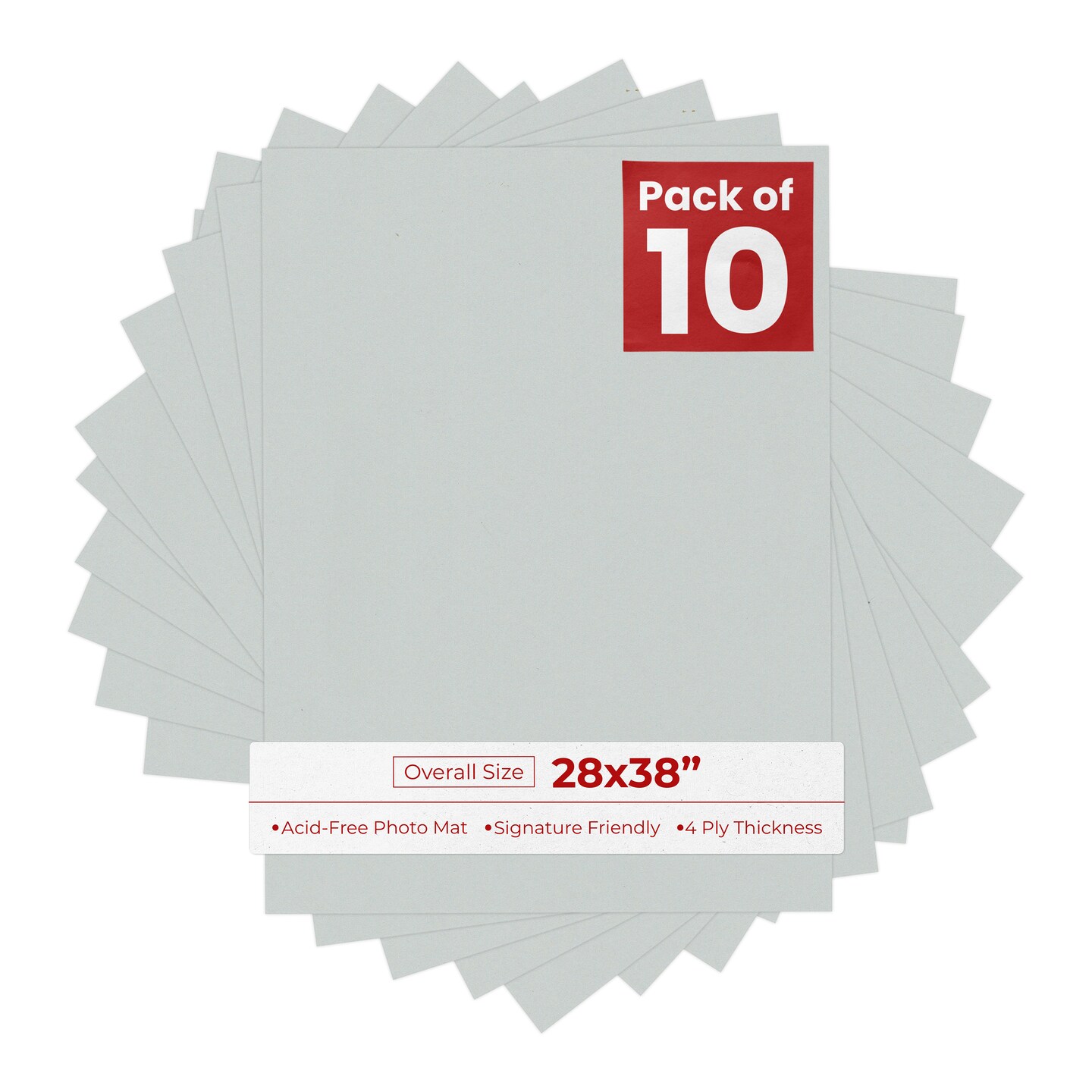 Gray 28x38 Uncut Mat Board - Blank Sheets, No Opening, Color: Grey ...