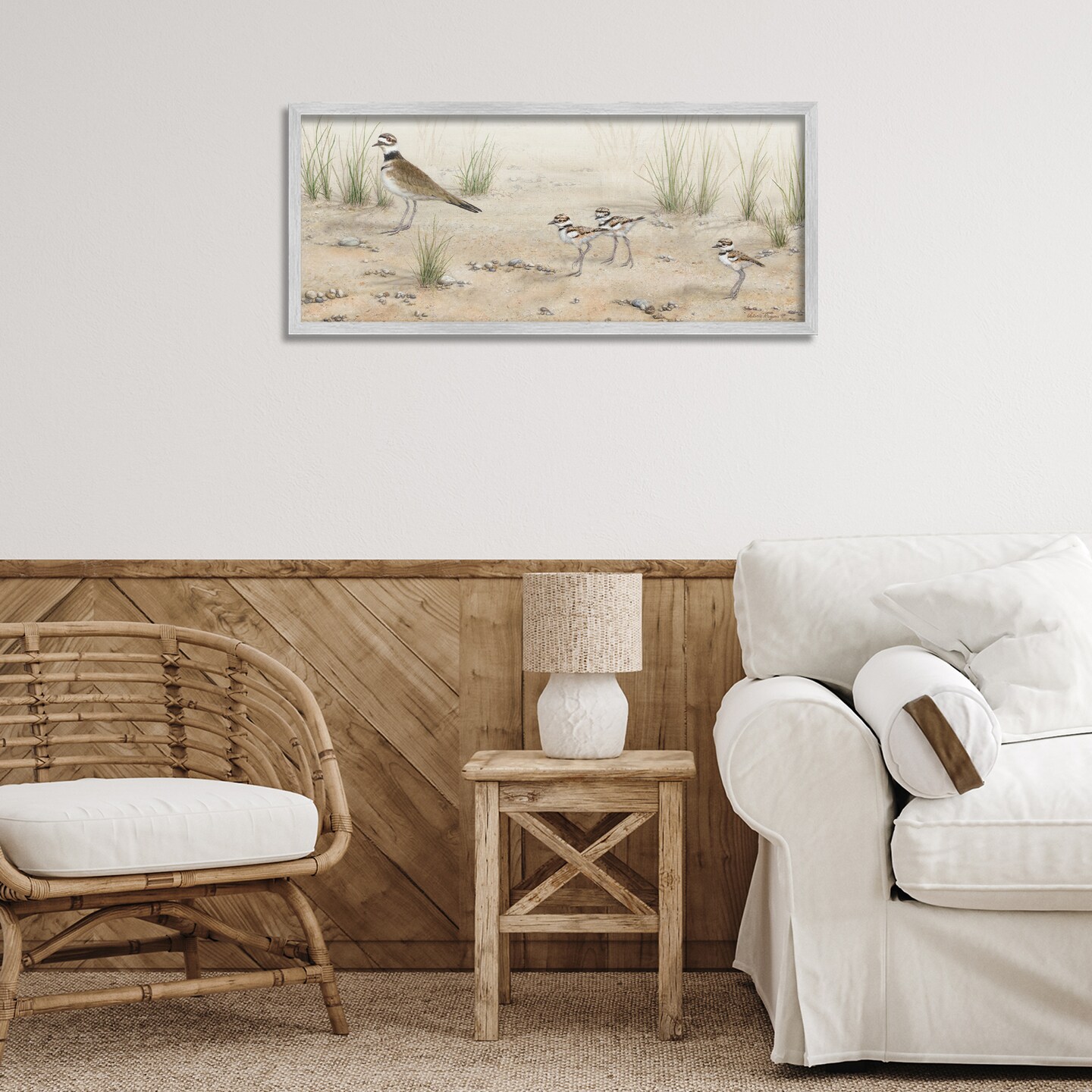 Stupell Industries Kildeer Birds Stepping Framed Giclee Wall Art Design by Valerie Rogers