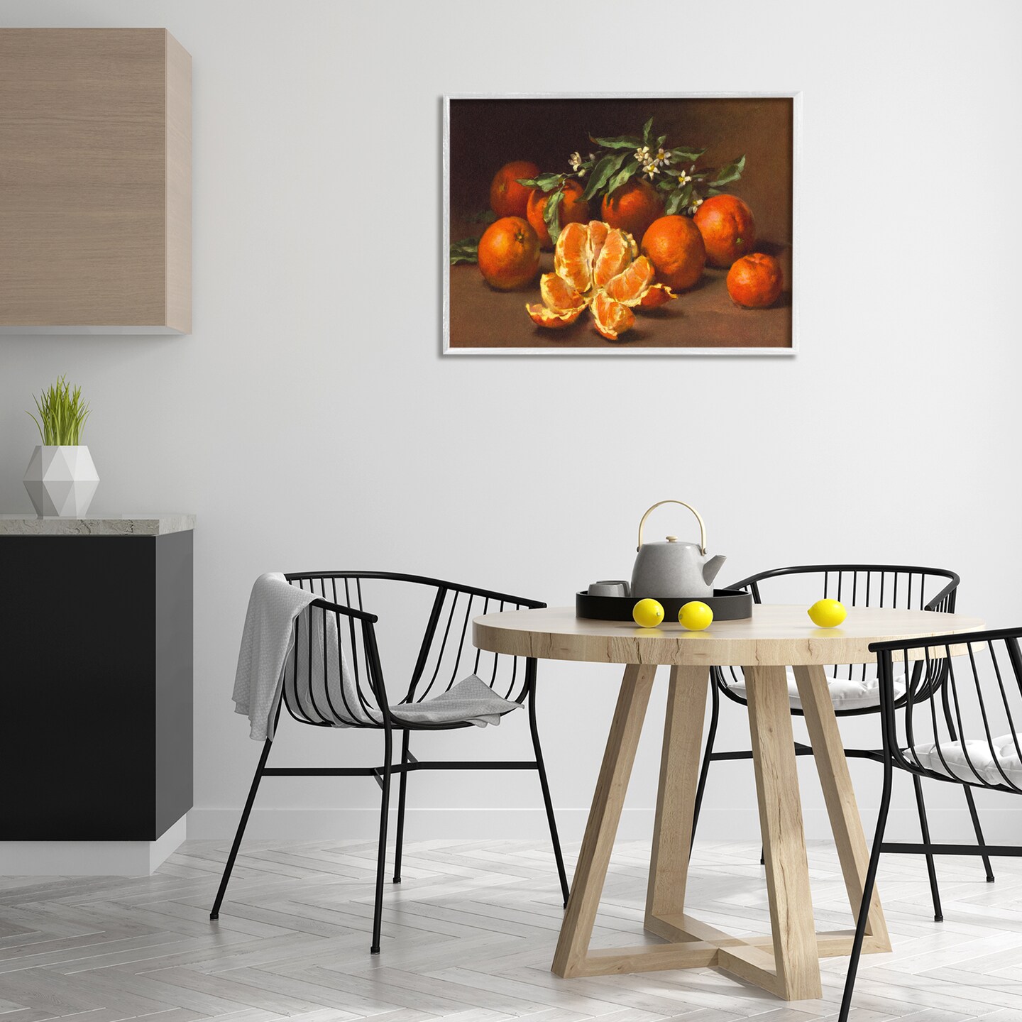 Stupell Industries Peeled Oranges Still Life Framed Giclee Wall Art Design by Tina Higgins Designs, Inc.