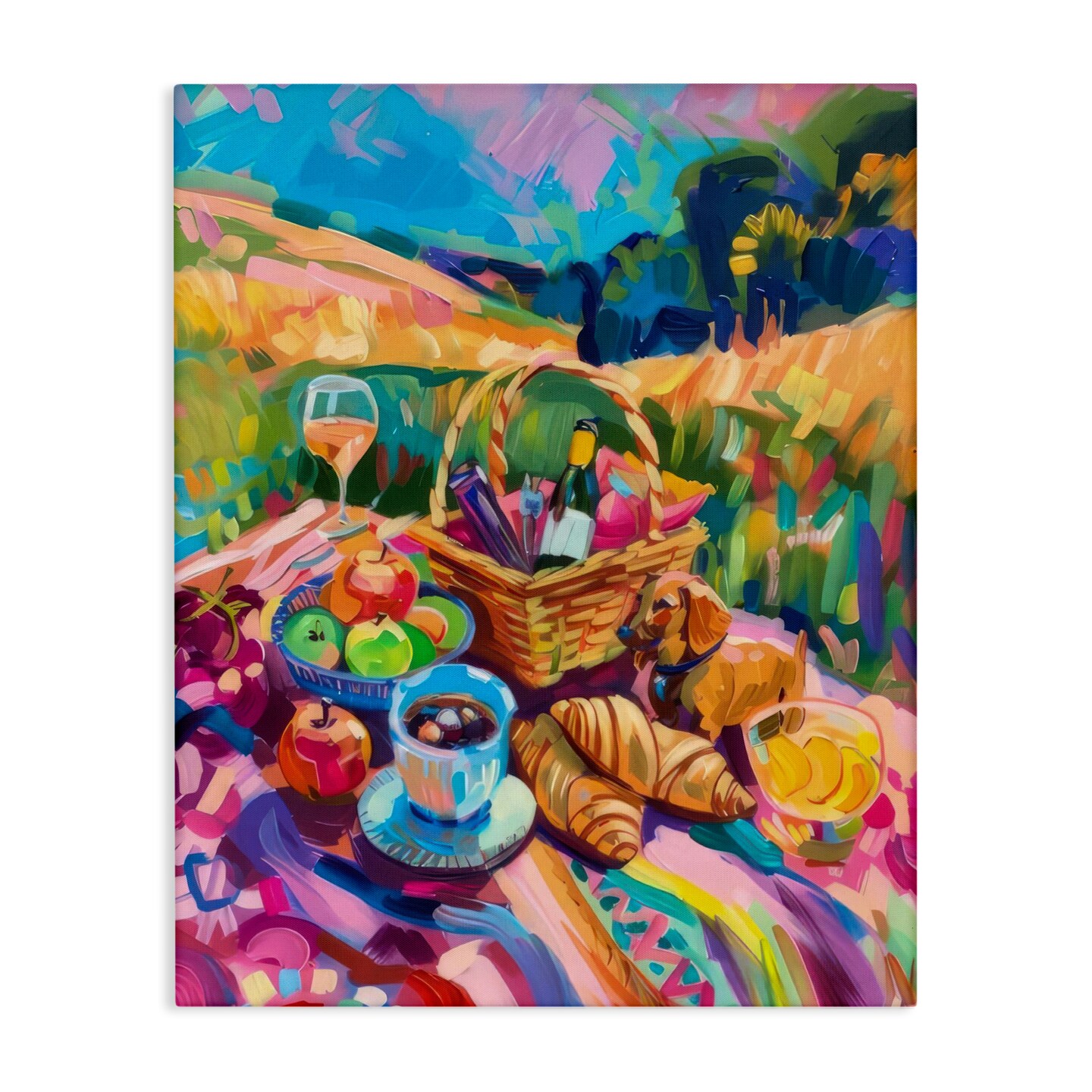 Stupell Industries Bright Impressionist Picnic Canvas Wall Art Design by LSR Design Studio