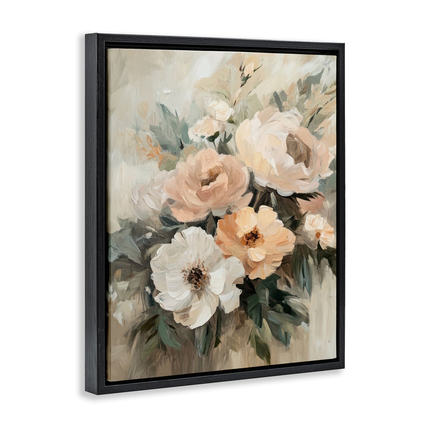 Stupell Industries Brushed Spring Bouquet Floater Framed Canvas Wall Art Design by Petal Prints Design