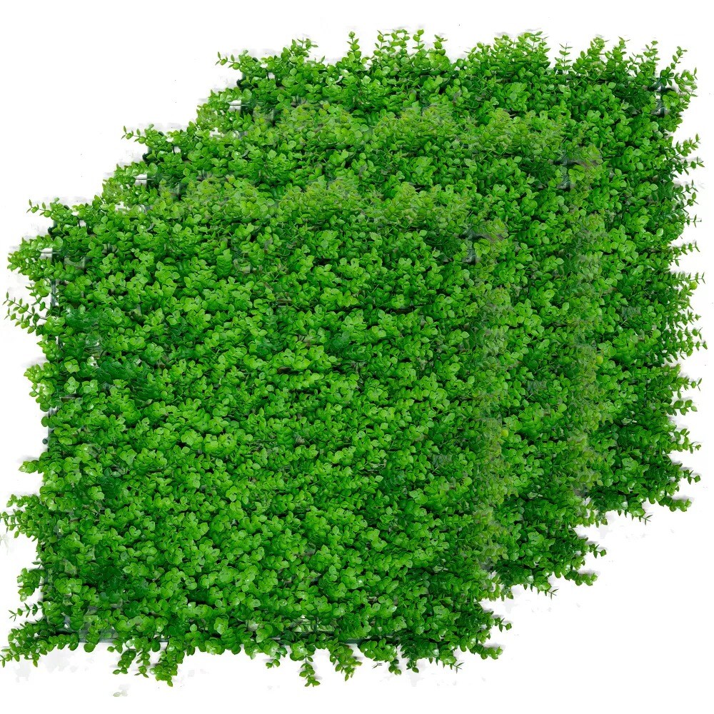 20ct 20" Artificial Boxwood Grass Wall Backdrop Panels