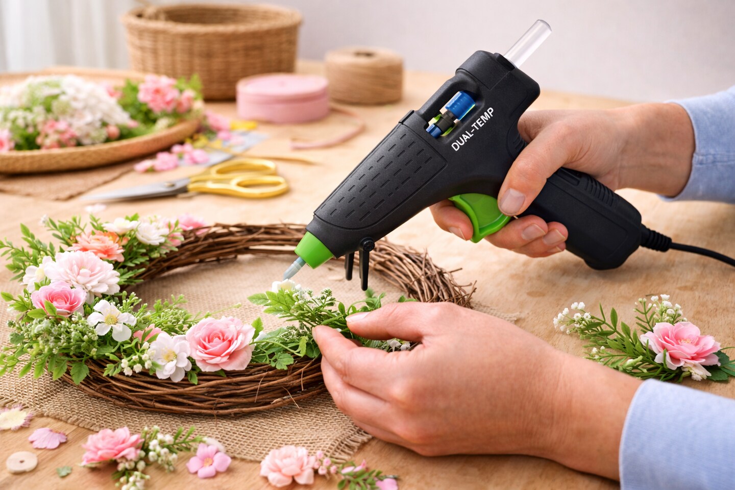 Hot Glue Gun – Small Low Temp, Large 40W, or Dual Temp 40W Craft Glue Gun for DIY, Classroom & Home Projects