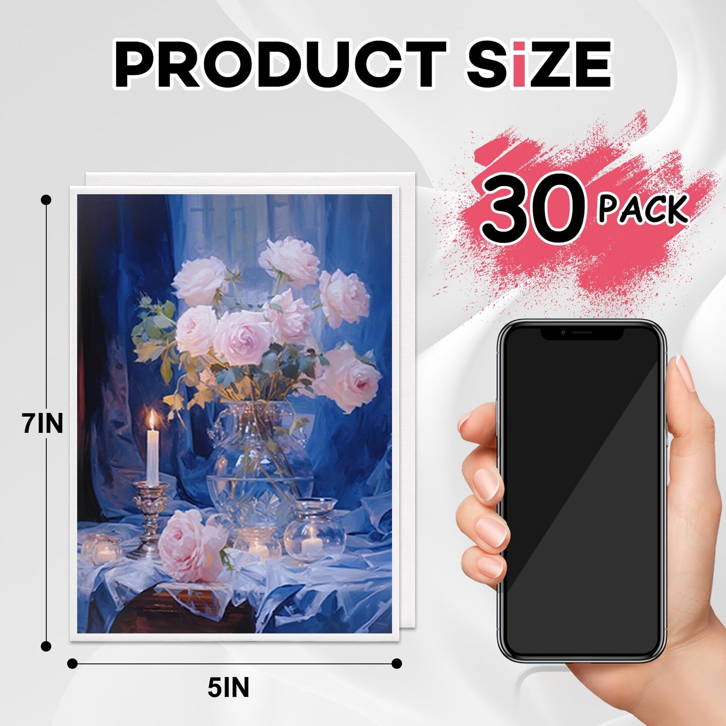 5x7IN Small Canvases for Painting, 30 Pack Mini Canvas Boards for Painting Canvas Primed Acid Free Mini Blank Canvas Panels for Oil Paint,Watercolor,Acrylic Paint,Gouache&#x26;Tempera.