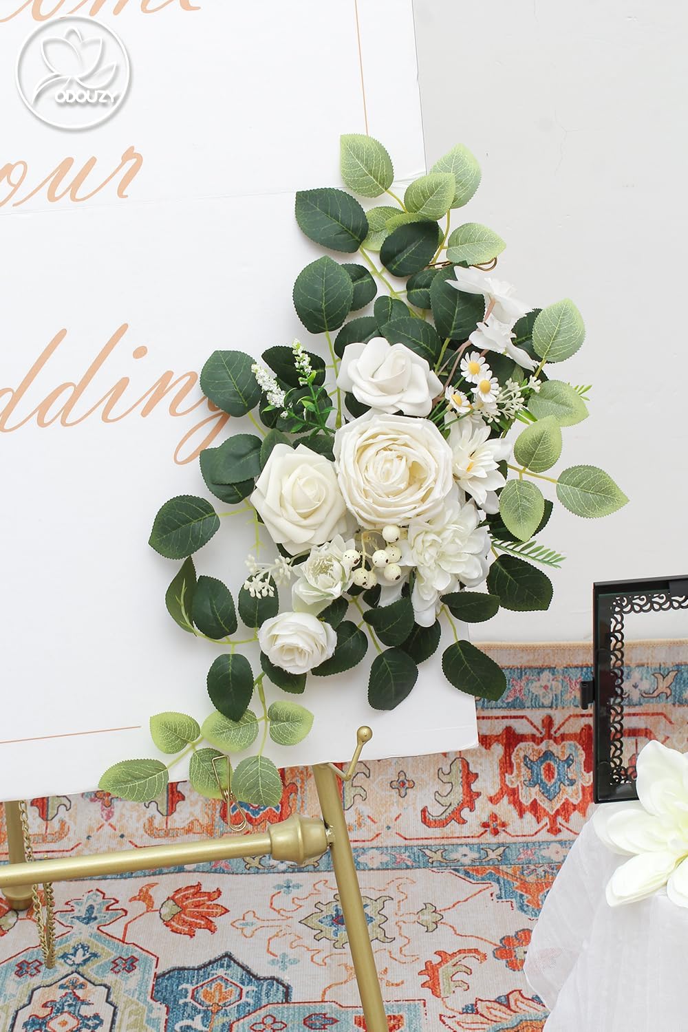 Wedding Arch, Artificial Flowers, Wedding Decor&#xFF0C;Flower Garland Be Suited to Banquet, Party, Reception Entrance Welcome Sign and Background Decoration