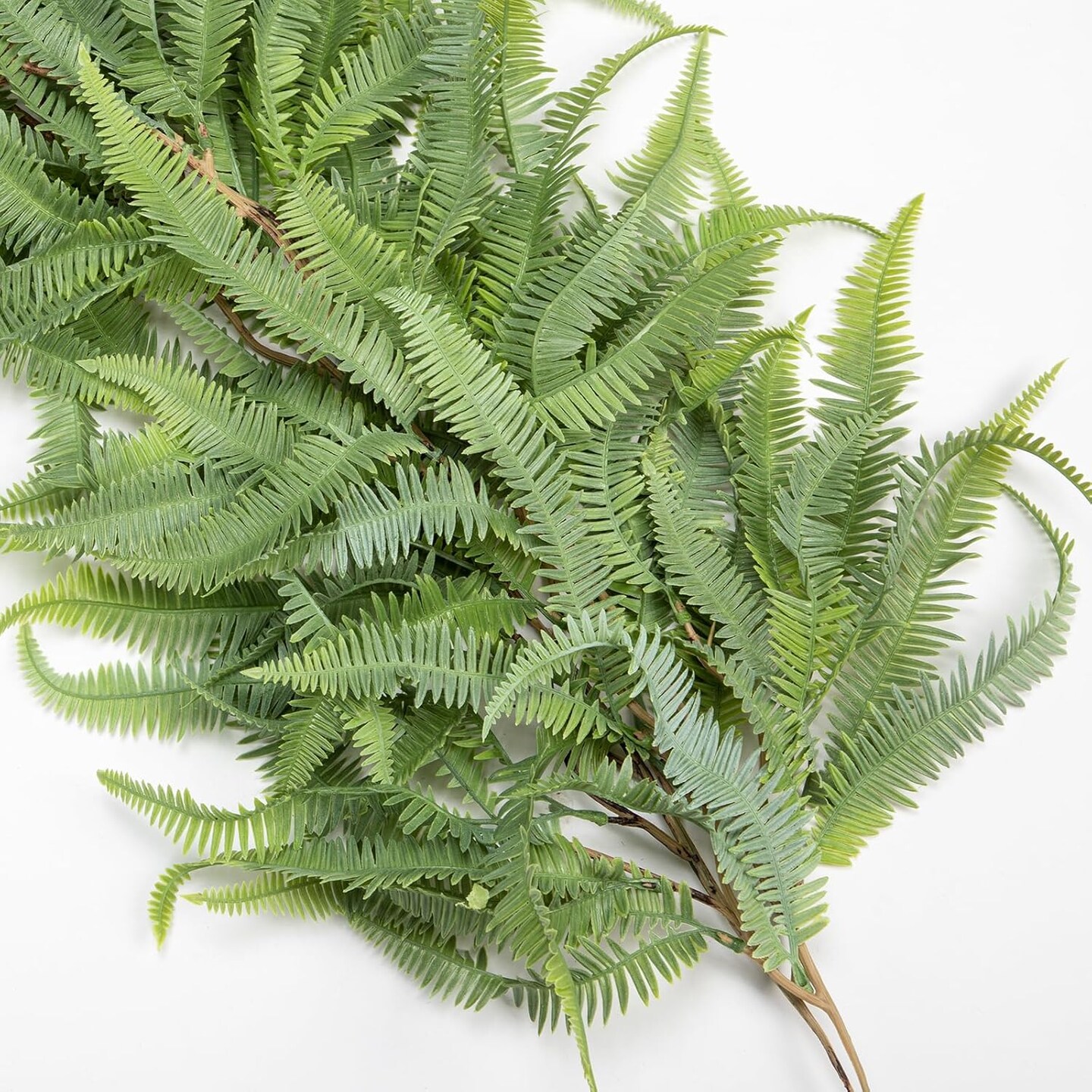 Long Greenery Garland Boston Fern Floral Garland for Door Mantle Decorations, Lush Realistic Spring Summer Artificial Garland for Home Farmhouse Indoor Decor