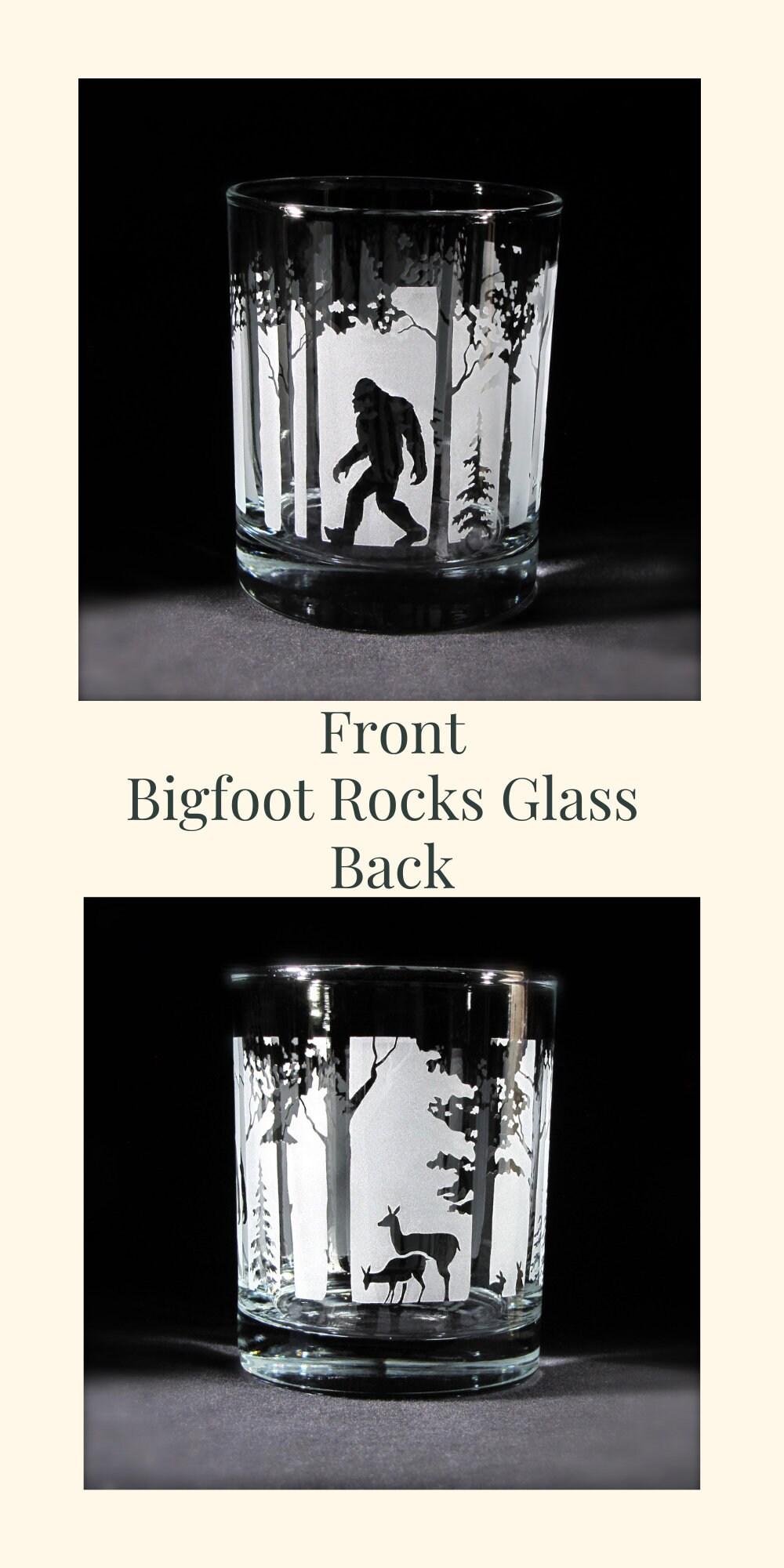 Bigfoot Whiskey Glass, Sasquatch Old Fashioned Glass with Big Foot product 3