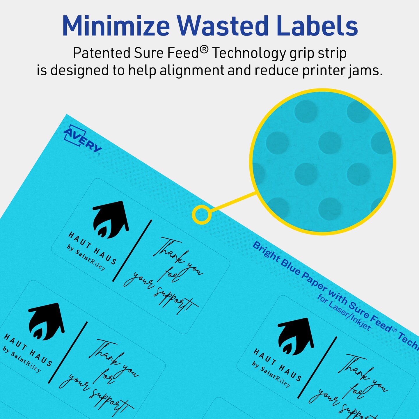 Avery Bright Blue Paper Labels, 1.5&#x22; x 2.75&#x22; Rectangle