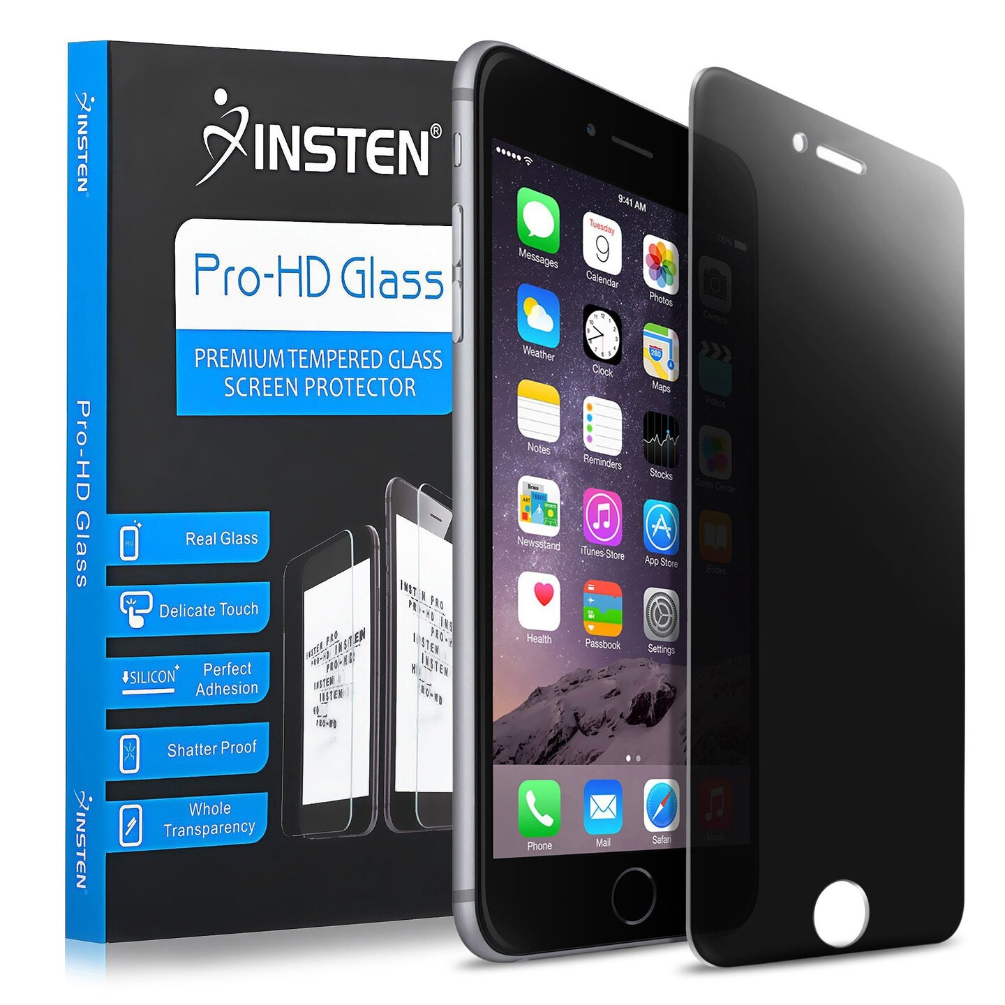 Insten for iPhone 6S Plus / 6 Plus 5.5 Privacy Anti-spy Real Tempered Glass Screen Protector Film