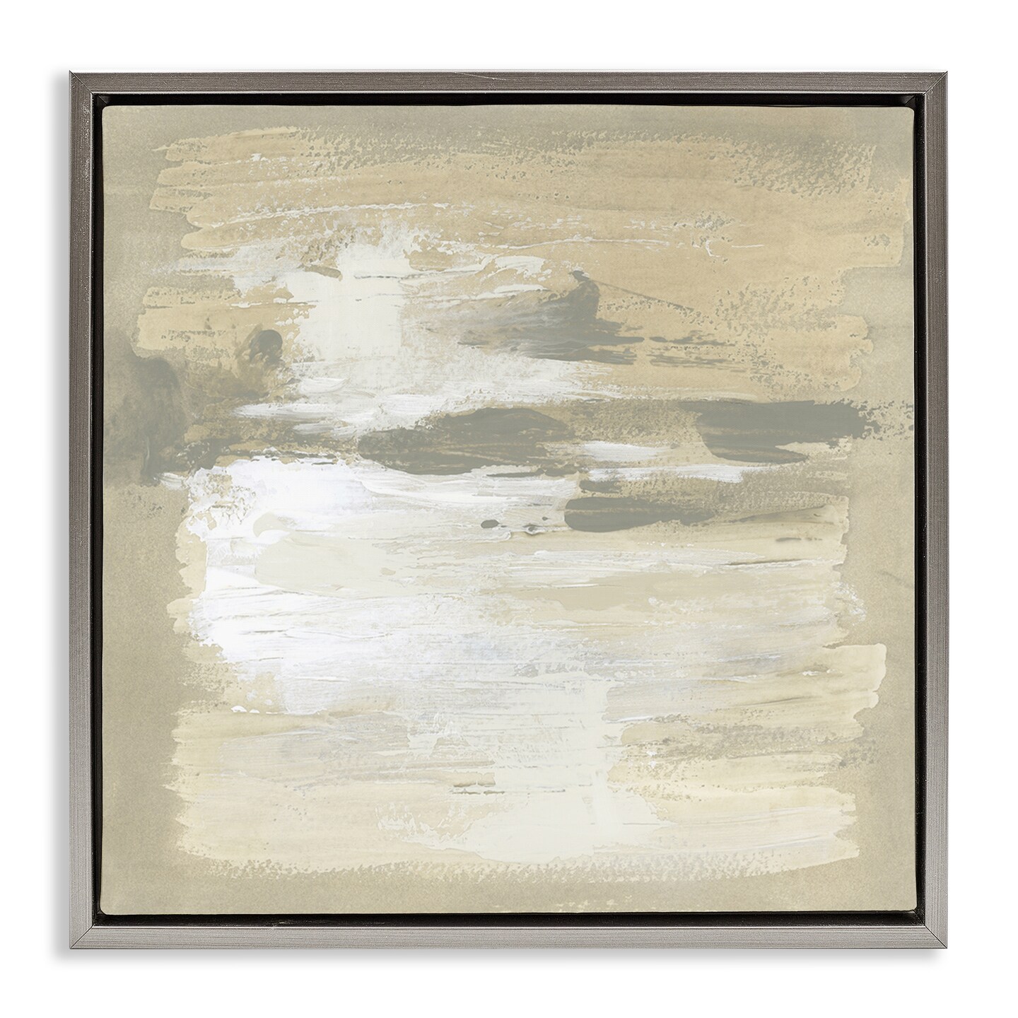 Stupell Industries Neutral Reflections Abstract Painting Floating Frame By June Erica Vess