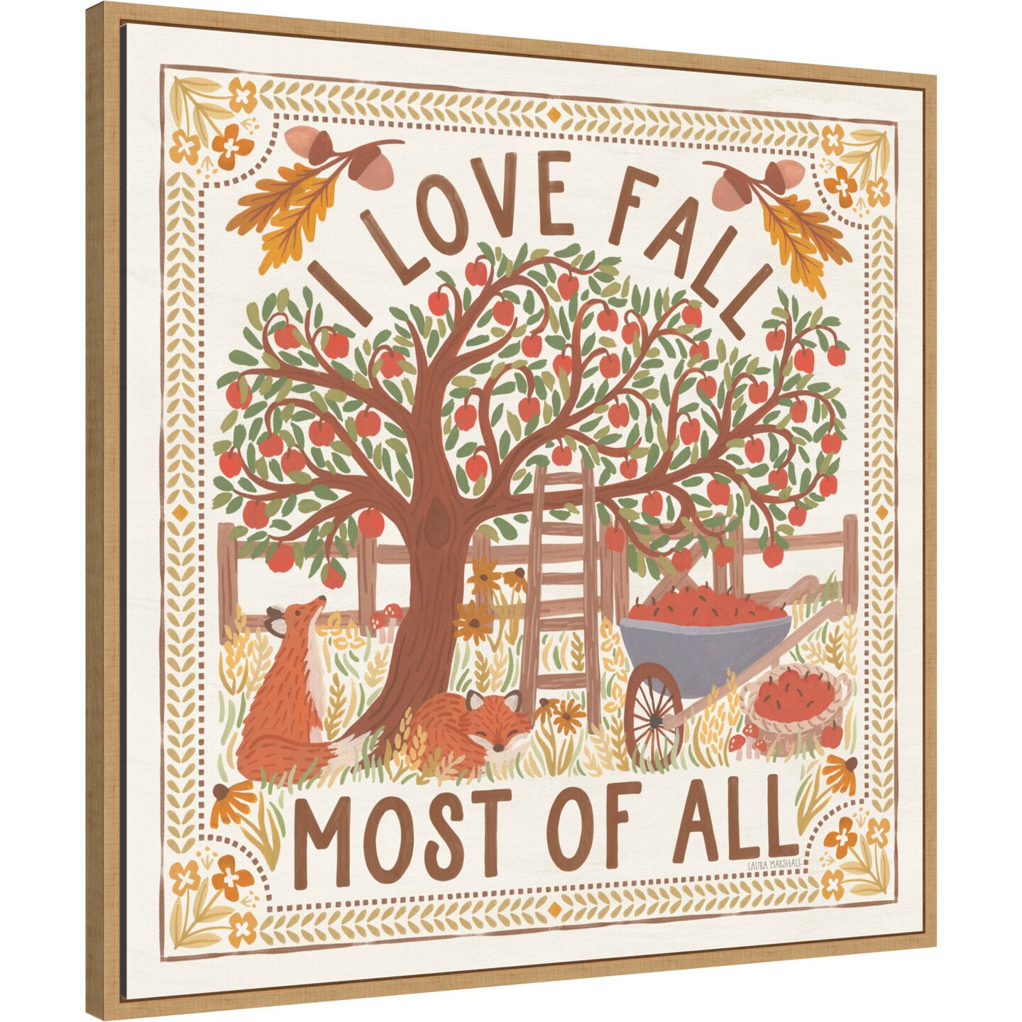 Autumn Days II by Laura Marshall Framed Canvas Wall Art