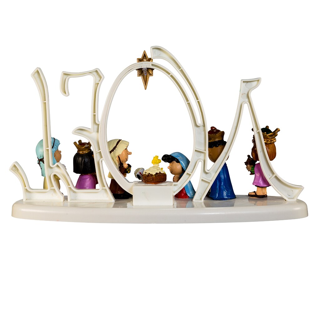 10&#x22; Peanuts&#xA9; Battery-Operated LED Lighted Nativity Scene
