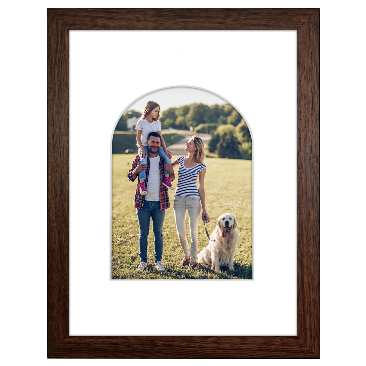 Americanflat Picture Frame with Arch-Shaped Mat - Ideal for Any Room, Living Rooms, Dorm Room