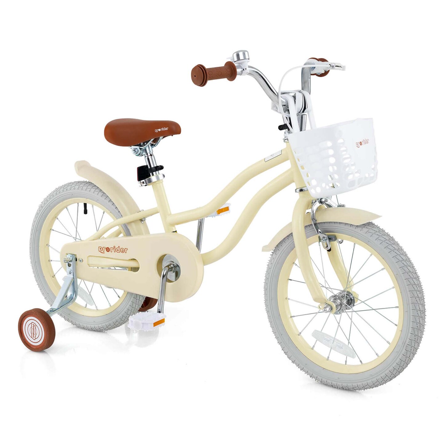 Costway 16'' Kids Bike Toddler Adjustable Bicycle withTraining Wheel for 4-8 Years Old Girl Purple/Pink/Turquoise/Blue/Beige/Green