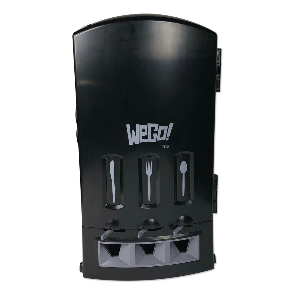 Wego 13.39 in. x 15.75 in. x 23.62 in. Forks/Knives/Spoons Dispenser - Black