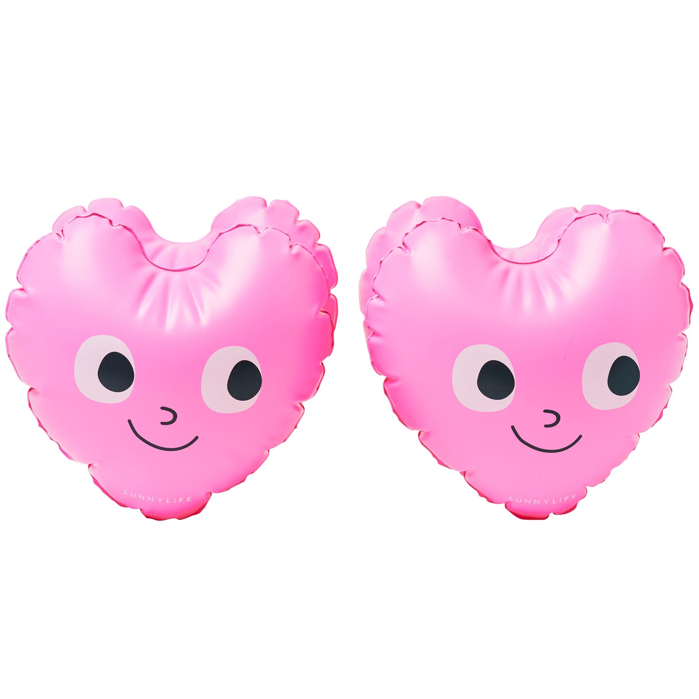 Sunnylife: Kids Inflatable Arm Bands - Poppy The Peach - 2 Pink Heart-Shaped Floaties, Flotation Devices, Pool-Water-Swimming Accessories, Ages 3+