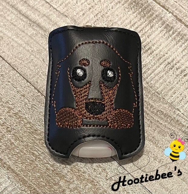 Peeking Dachshund Hand Sanitizer Holder and or Lip Balm Holder