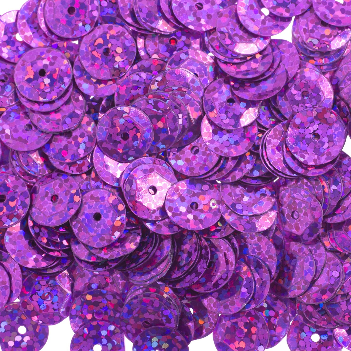 John Bead 10mm Flat Round Sequins Hologram, 450pcs