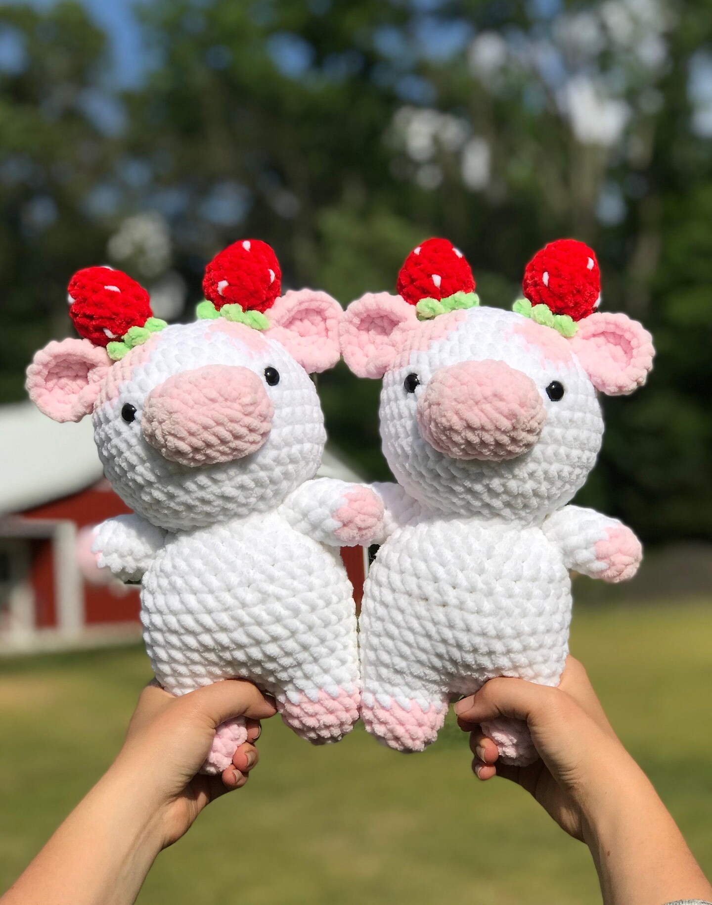 Strawberry Cow | Amigurumi Doll | Handmade Crochet Toy | hot MADE TO ORDER