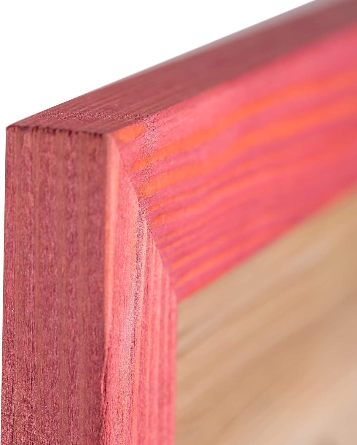 Rustic Wooden Picture Frame 11x14 Inch- 100% Natural Solid Eco Distressed Wood for Wall Mounting Photo Frame - Red