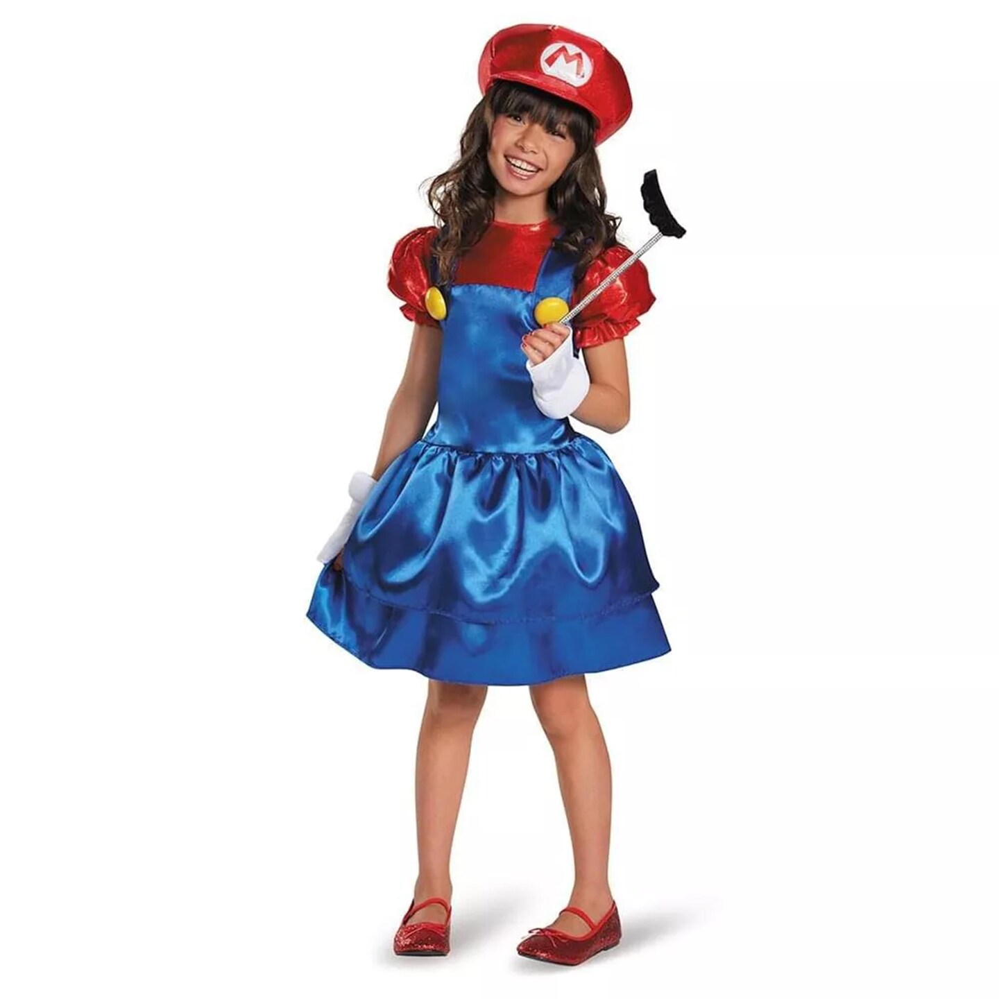 Nintendo Super Mario Bros Girl&#x27;s Mario Costume Dress