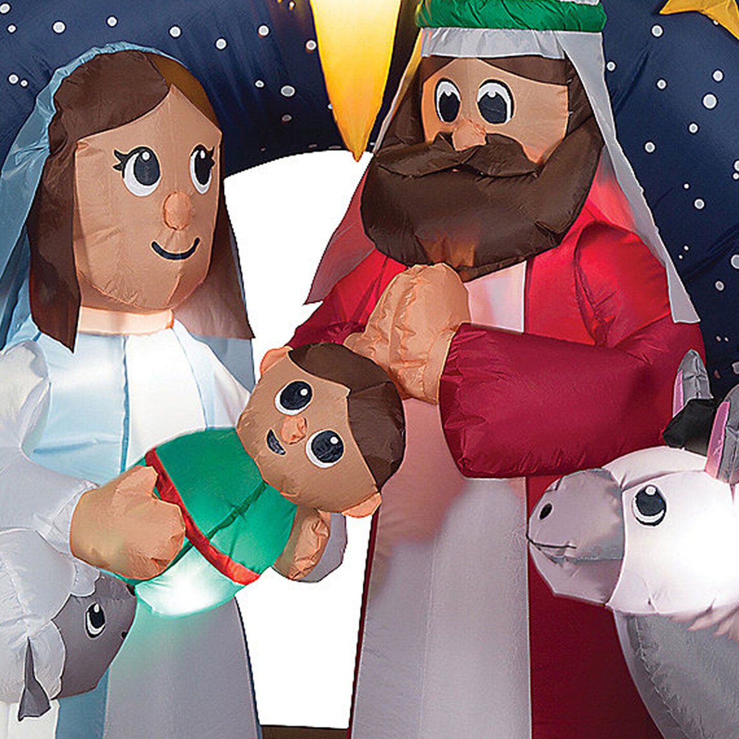 Airblown Snowy Night Nativity Scene 78 Inflatable Christmas Outdoor Yard Decor