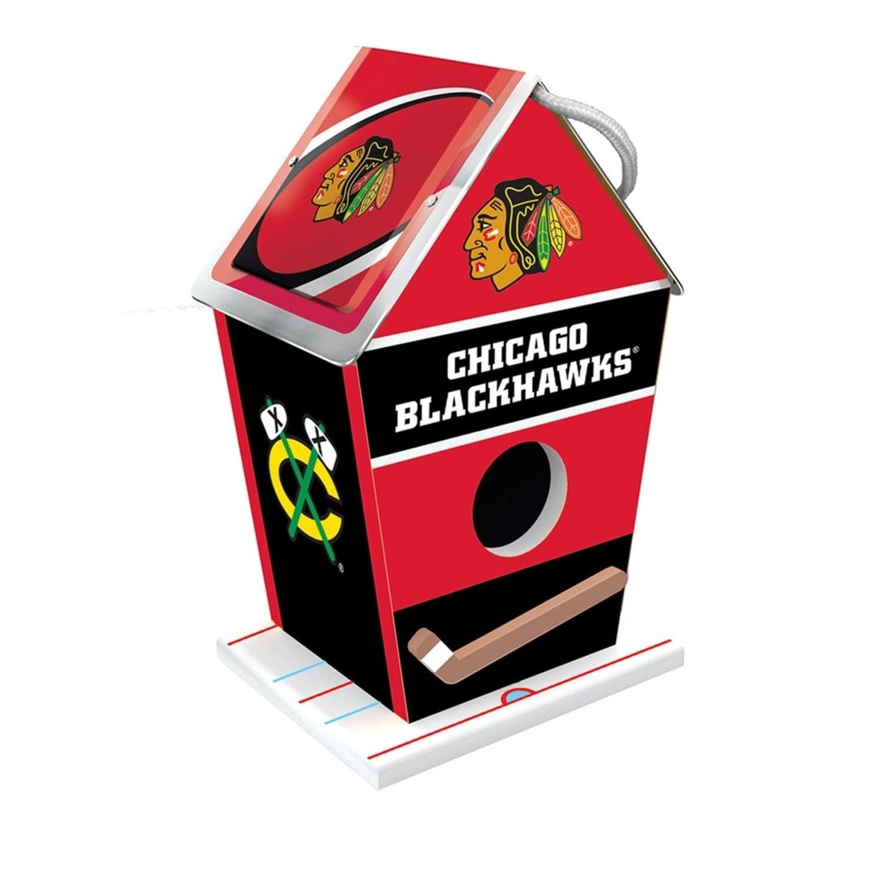 Chicago Blackhawks Birdhouse Wooden Waterproof Outdoor Decor For Bird Lovers