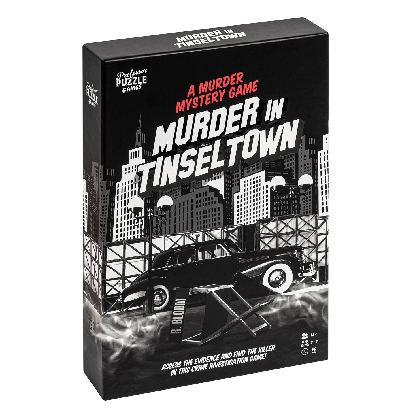 Professor Puzzle: Murder in Tinseltown - A Murder Mystery Game Set In Hollywood&#x27;s Golden Age, Party Crime Solving Investigation, Ages 12+, 2-4 Players