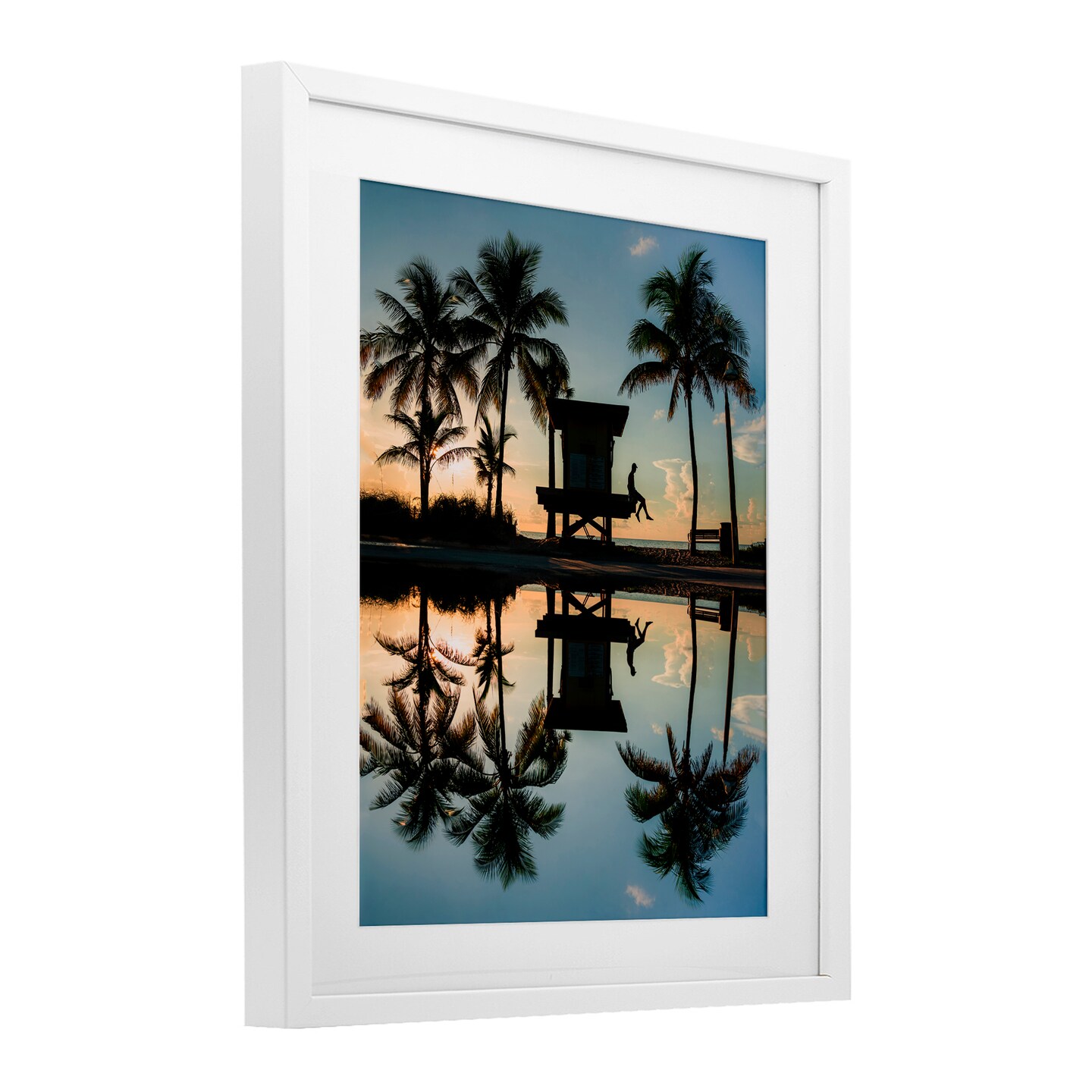 Stupell Industries Palm Tree Reflection Framed Print Under Glass, design by Jared Kreiss