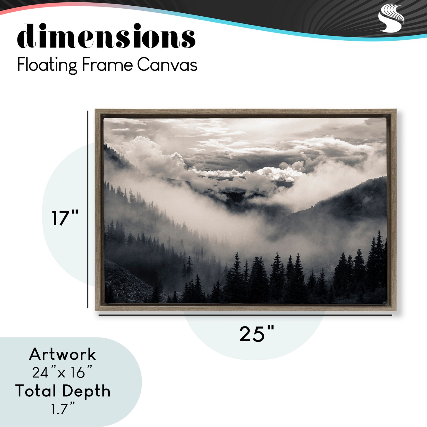 Stupell Industries Billowing Fog Atmosphere Floating Frame, design by Decent Exposures