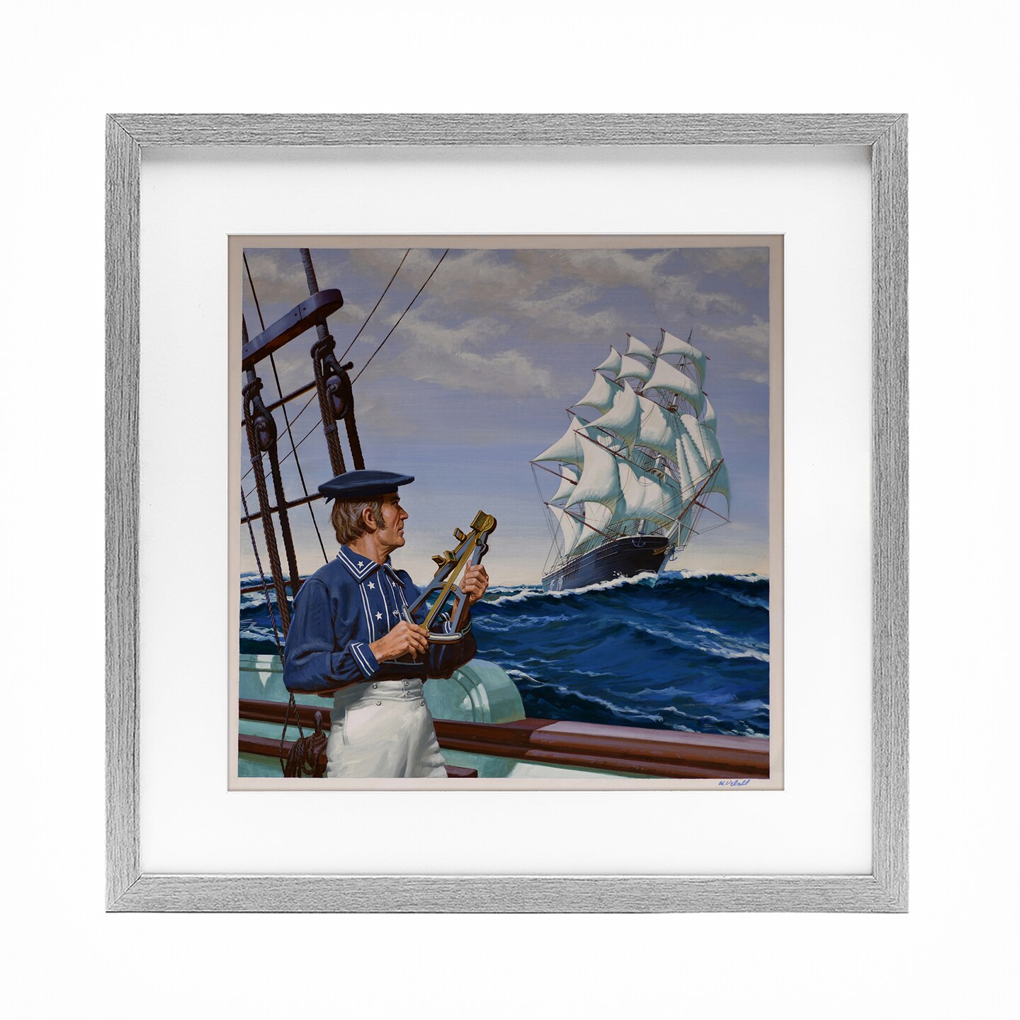 Stupell Industries Flying Cloud Sailing Ship Framed Print Under Glass, design by Wind River Studios